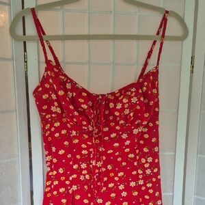 SHEIN Red Floral Dress